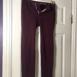 Burgundy American Eagle Jegging Super Stretch